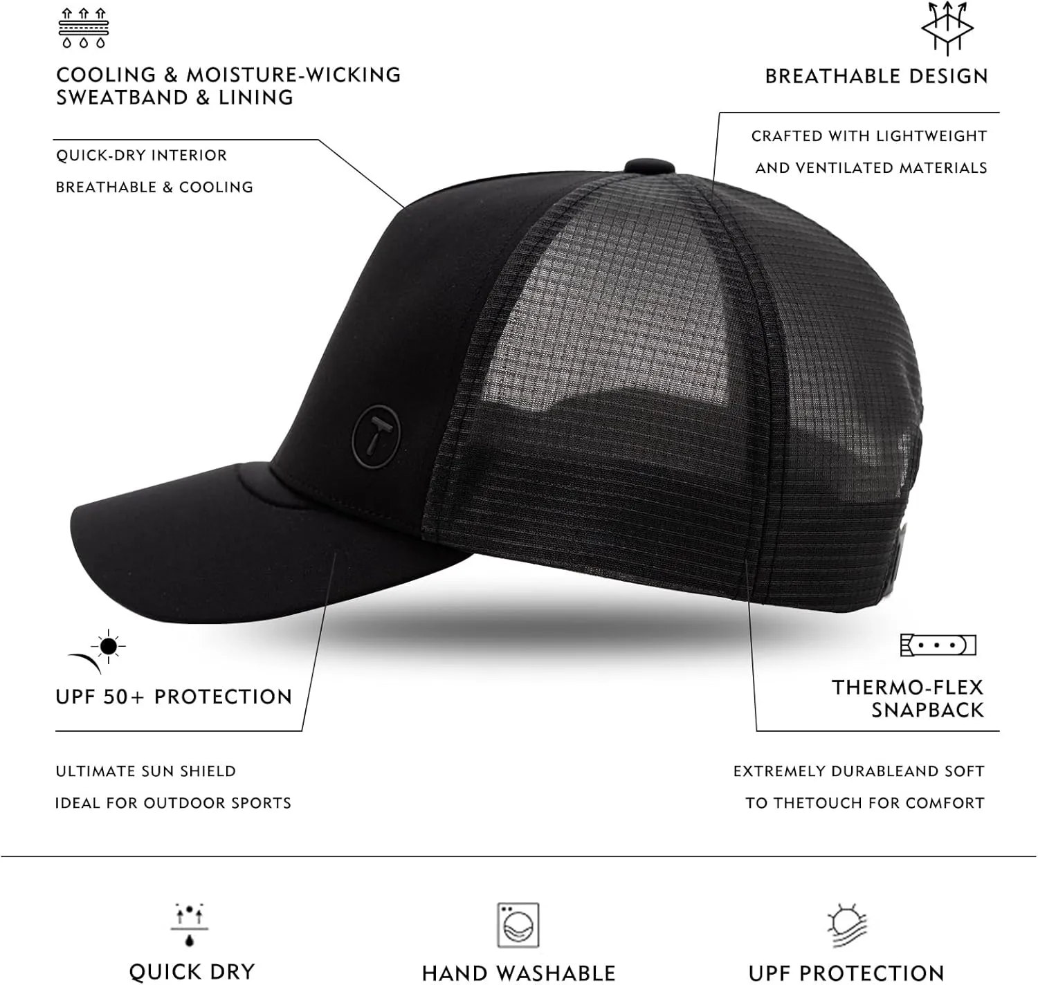 TOP-EX XL/XXL Snapback Trucker Hat Baseball Cap for Men Women - Breathable Mesh