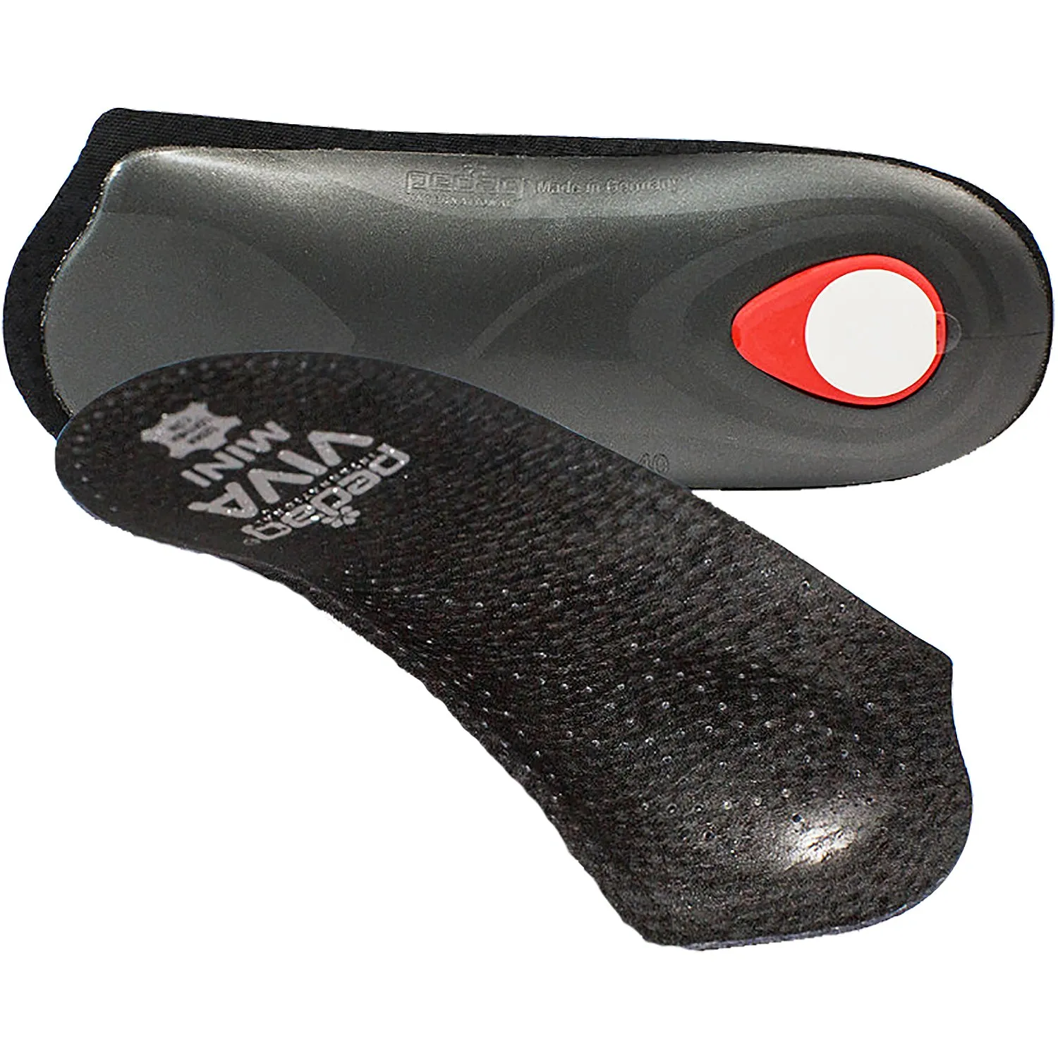 Unisex Pedag Viva Mini 3/4 Orthotic Insoles Black Leather
