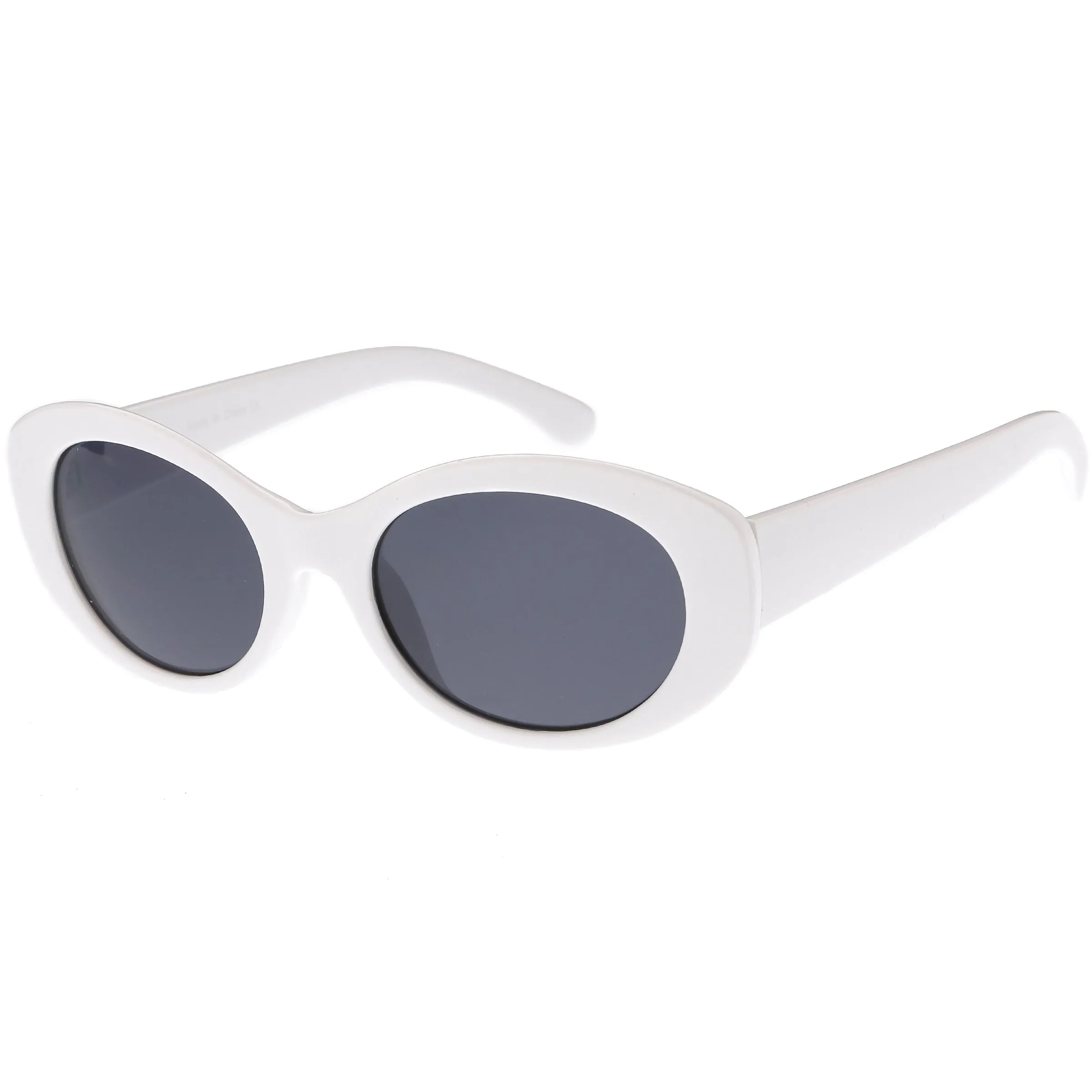 Women's Retro Oval Clout Thick Frame Sunglasses C867