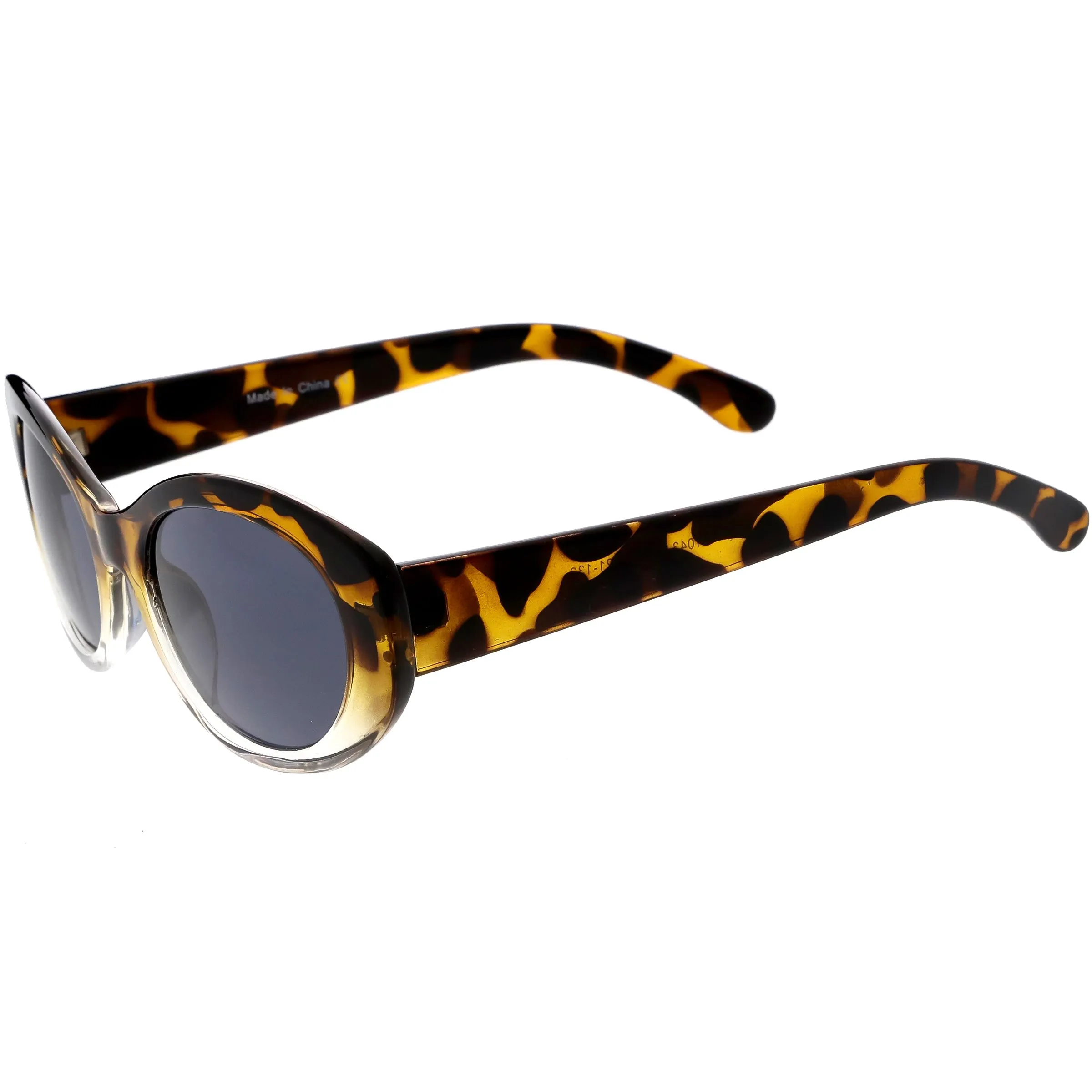 Women's Retro Oval Clout Thick Frame Sunglasses C867