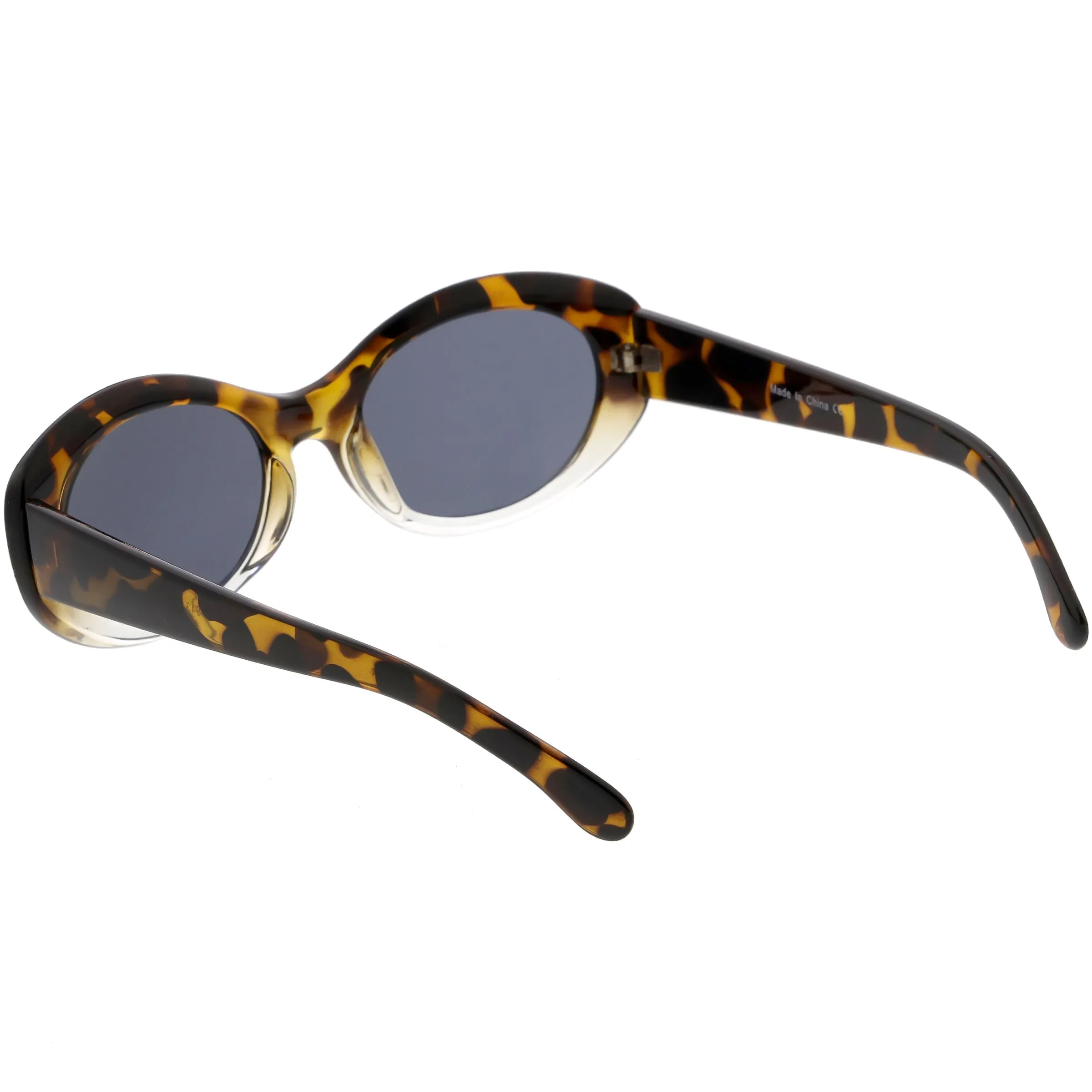 Women's Retro Oval Clout Thick Frame Sunglasses C867