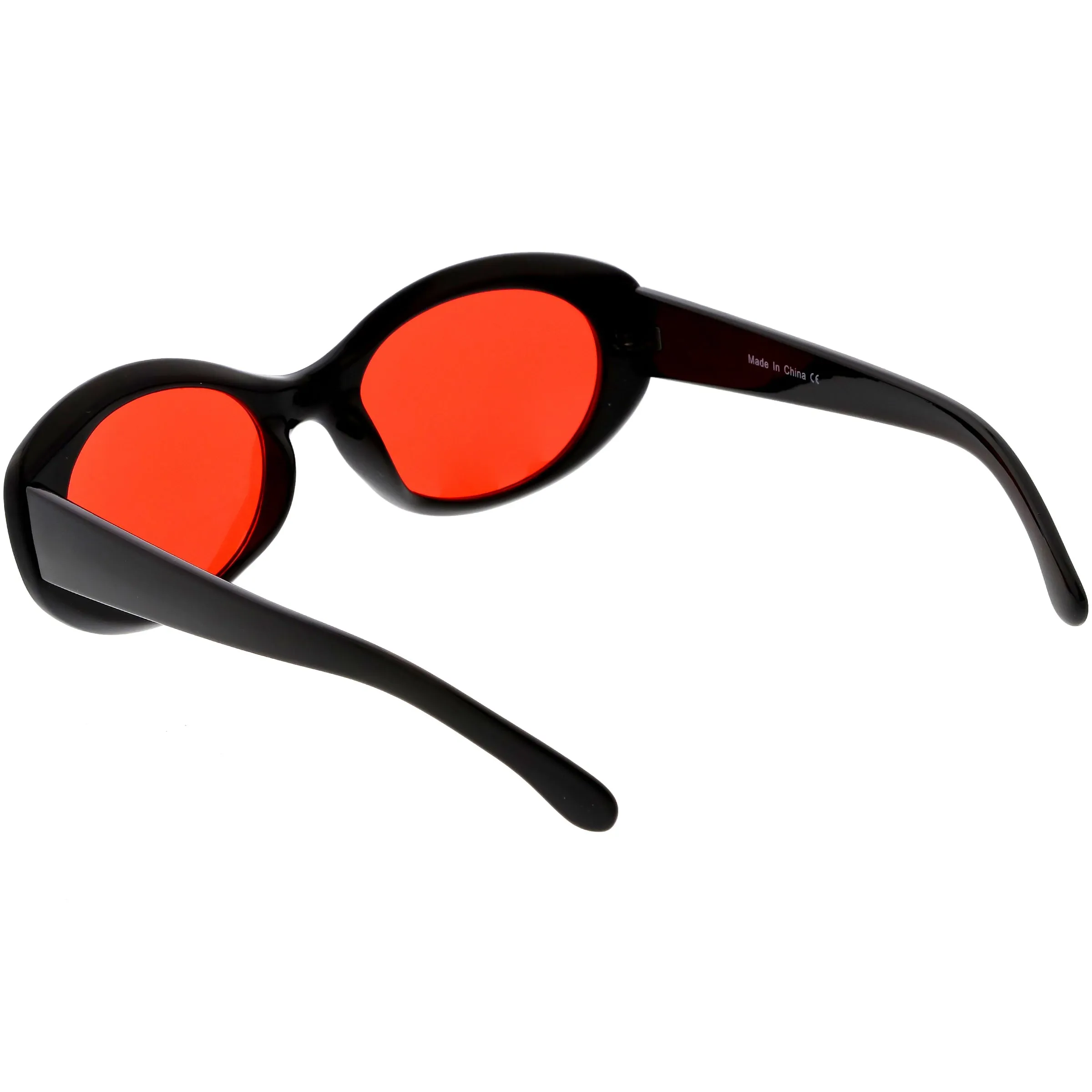 Women's Retro Oval Clout Thick Frame Sunglasses C867