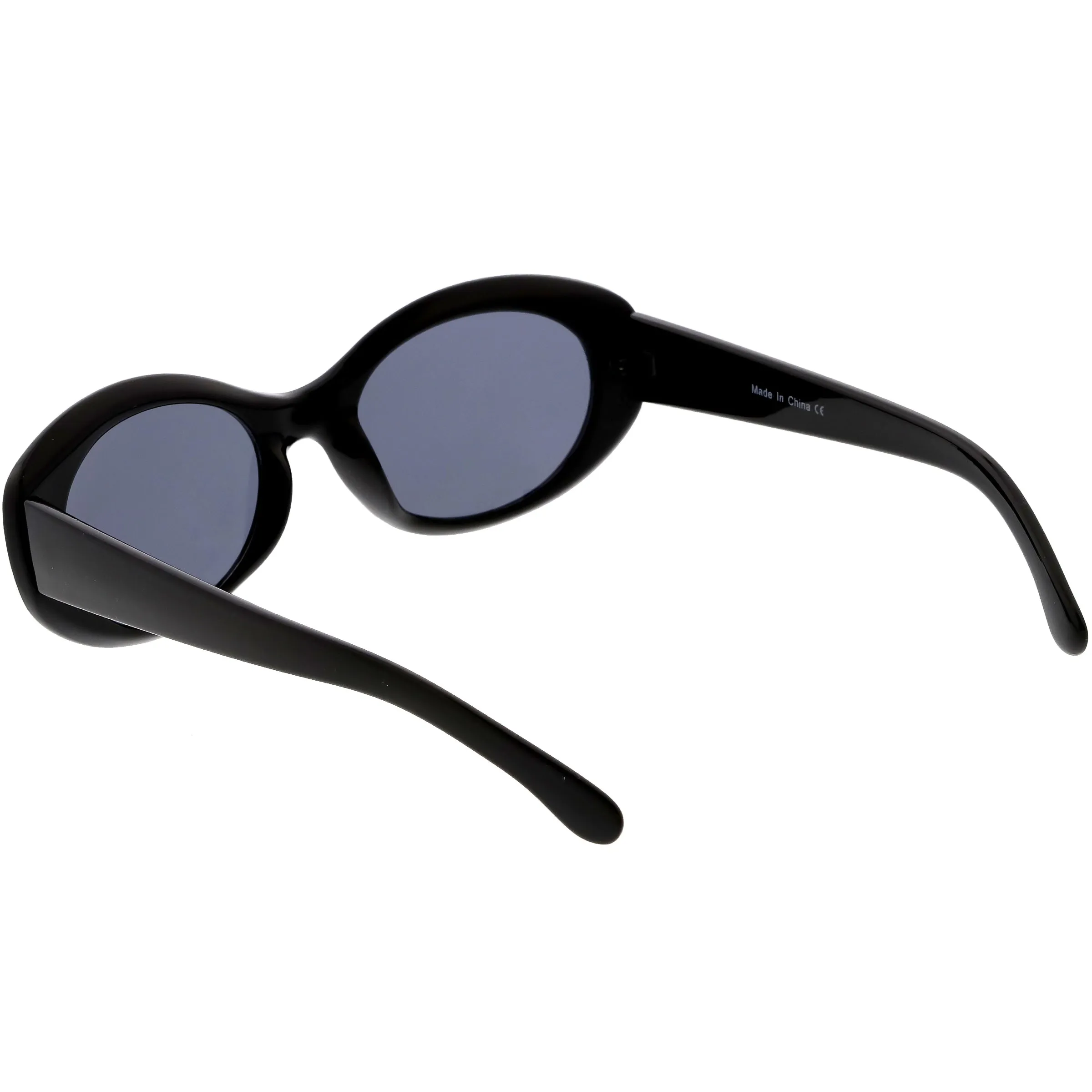 Women's Retro Oval Clout Thick Frame Sunglasses C867