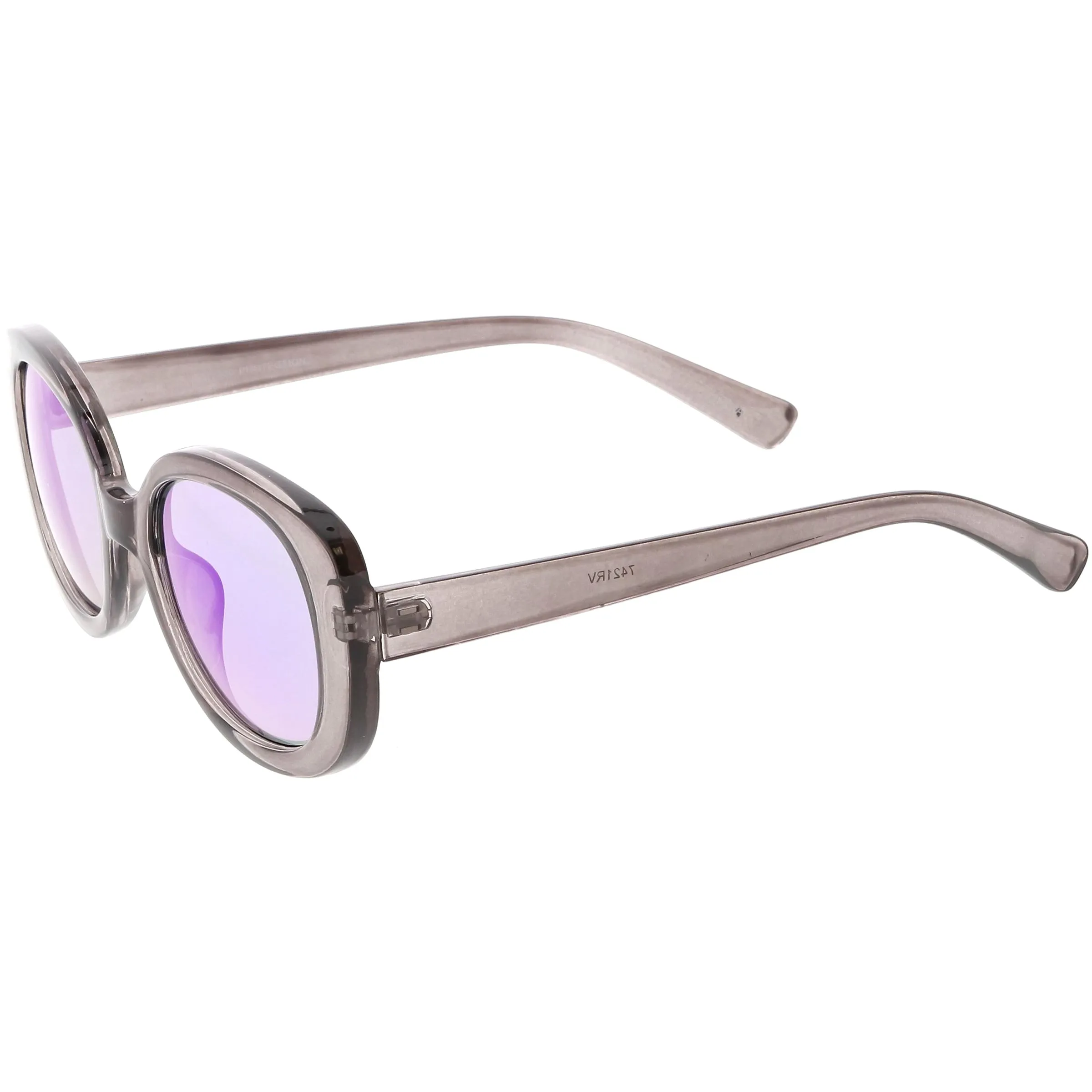 Women's Rounded Retro 1950's Thick Frame Sunglasses C557