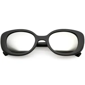 Women's Rounded Retro 1950's Thick Frame Sunglasses C557