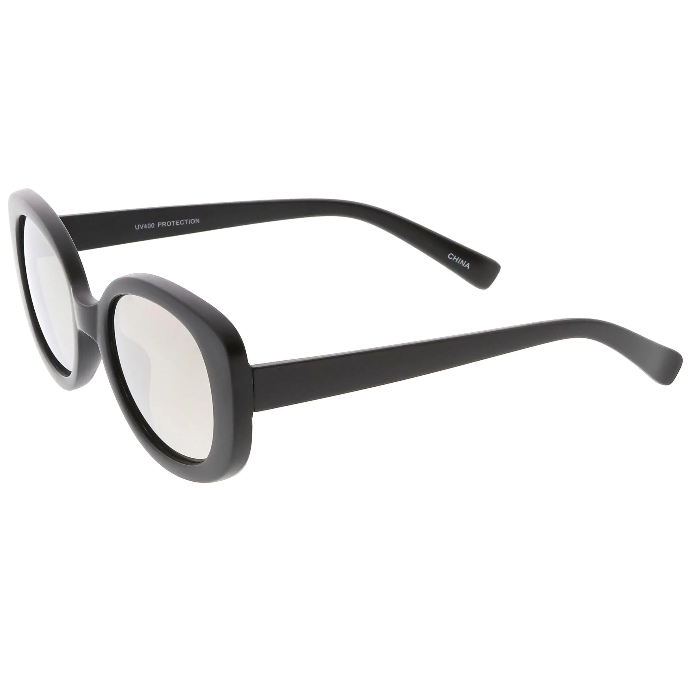 Women's Rounded Retro 1950's Thick Frame Sunglasses C557