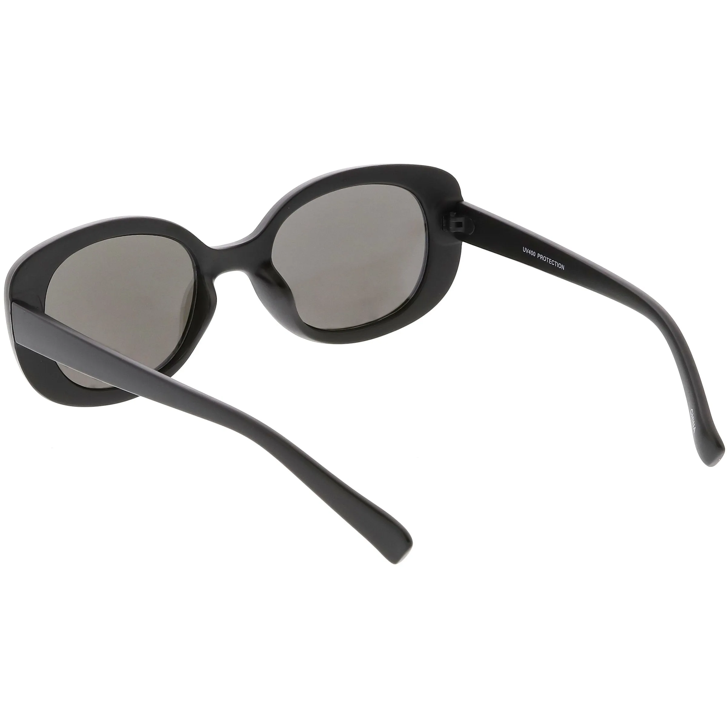 Women's Rounded Retro 1950's Thick Frame Sunglasses C557
