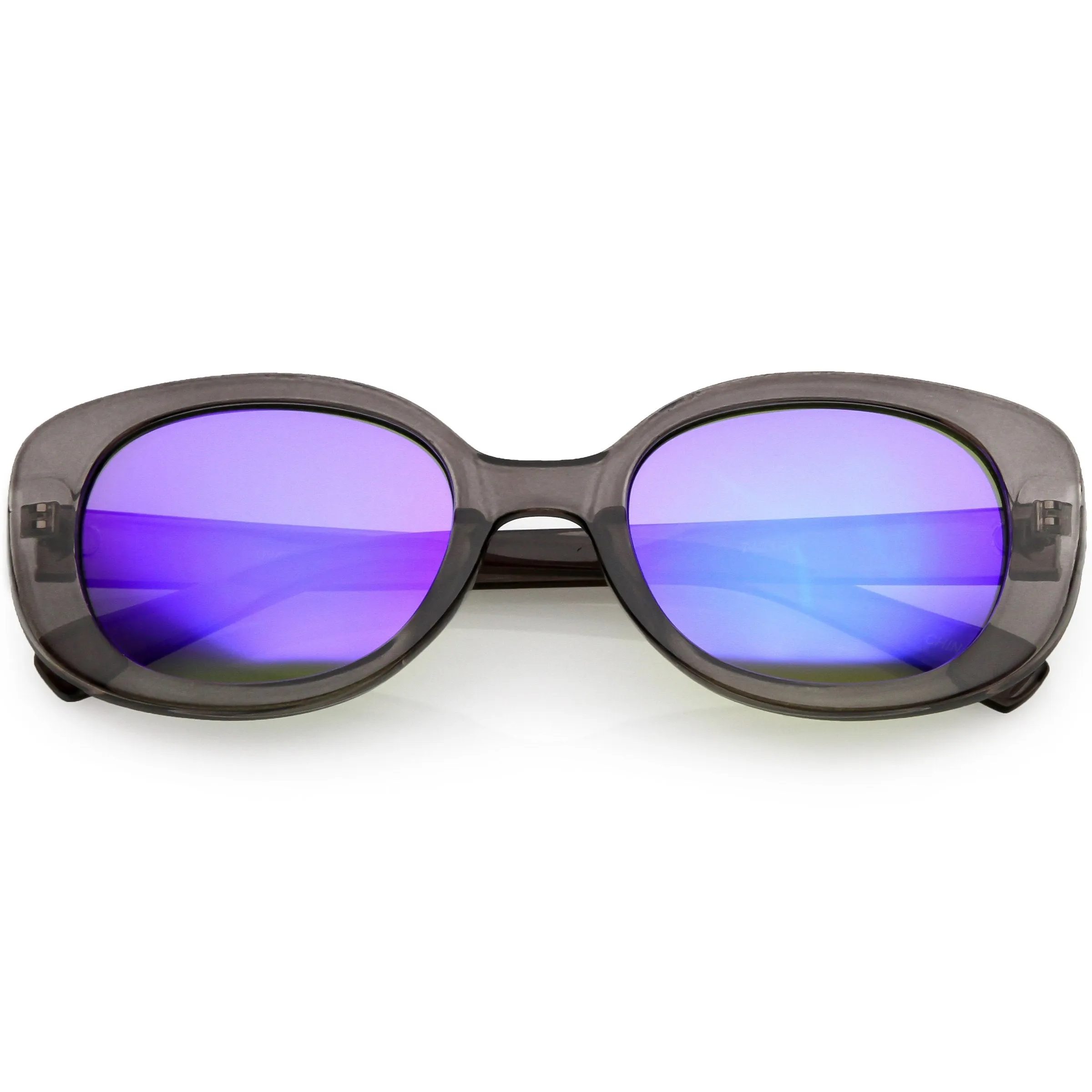 Women's Rounded Retro 1950's Thick Frame Sunglasses C557