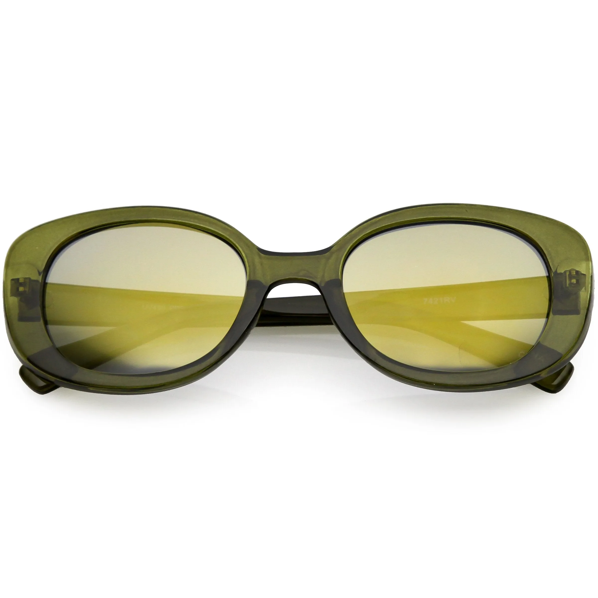 Women's Rounded Retro 1950's Thick Frame Sunglasses C557