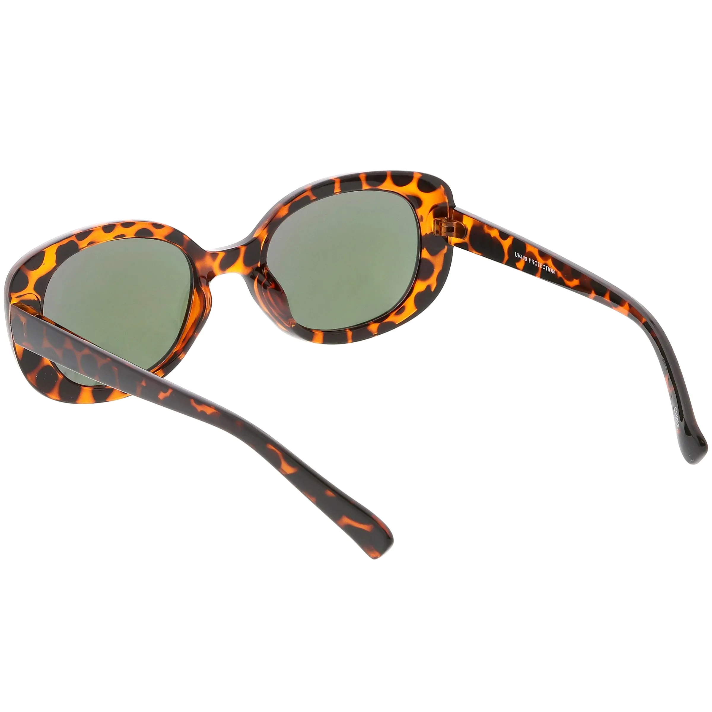 Women's Rounded Retro 1950's Thick Frame Sunglasses C557